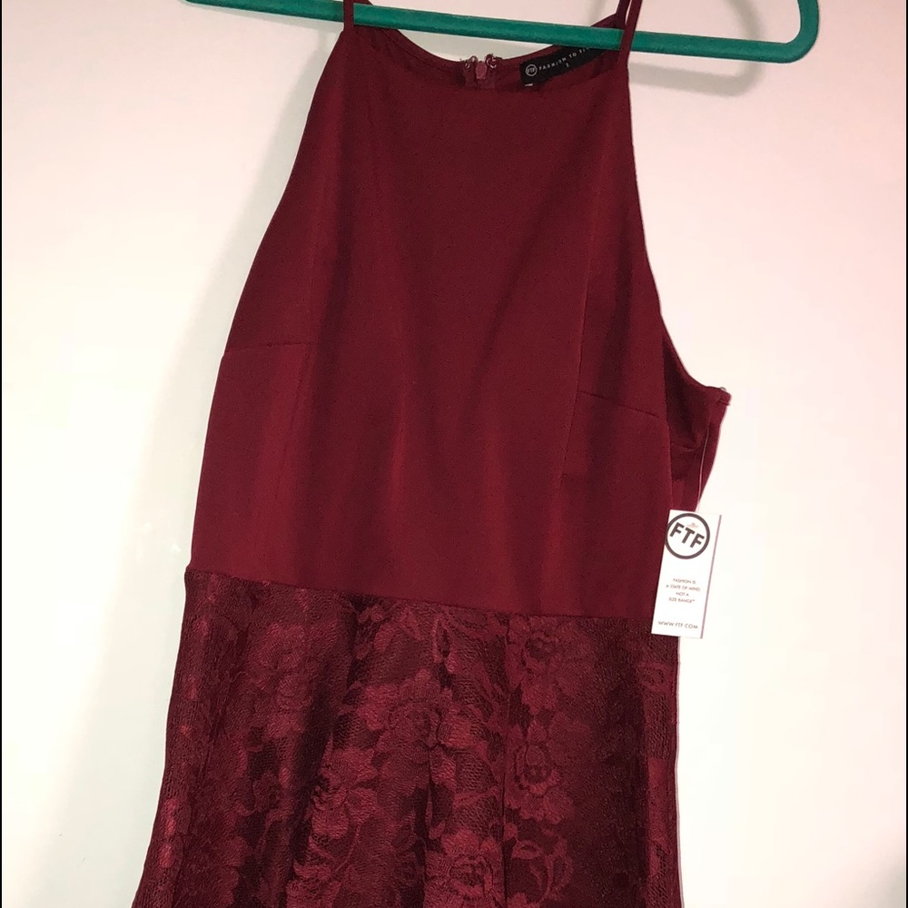Wine color dress